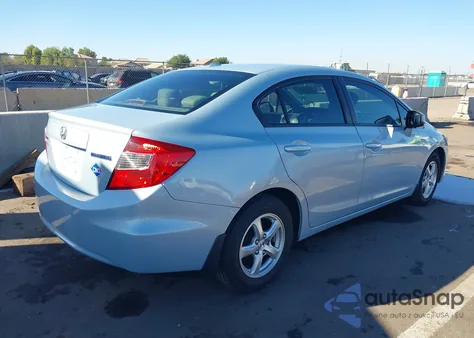 2012 Honda Civic Natural Gas из США, поврежденный, VIN 19XFB5F59CE002491